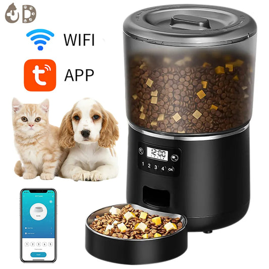 Automatic Pet Feeder™: 4L WIFI Controlled Food Dispenser with Timer