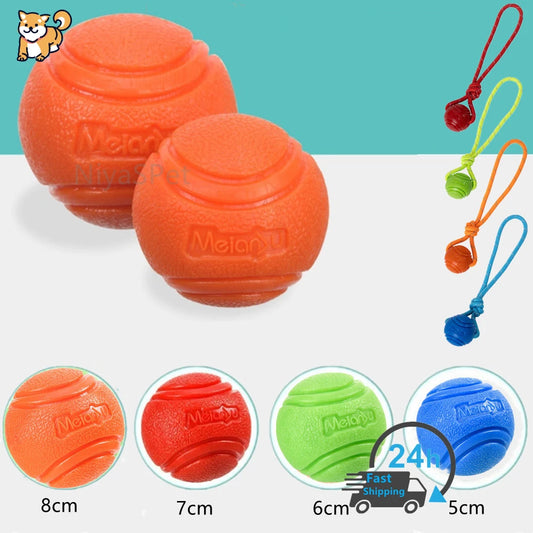 Indestructible Rubber Ball with String™: Tough Chew Toy for Your Pets