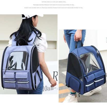 Premium Travel Pet Carrier Backpack™: High-Quality Transport Trolley with Breathable Capsule Design