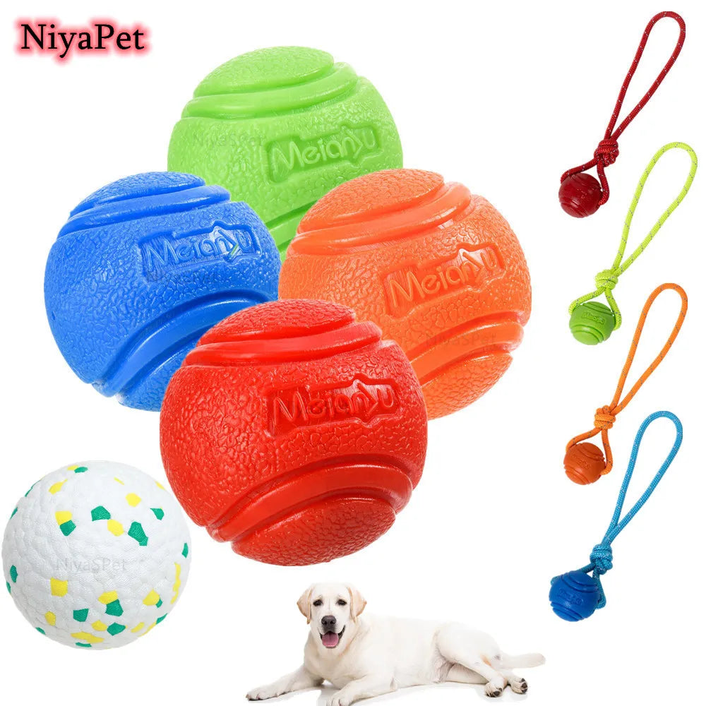 Indestructible Rubber Ball with String™: Tough Chew Toy for Your Pets